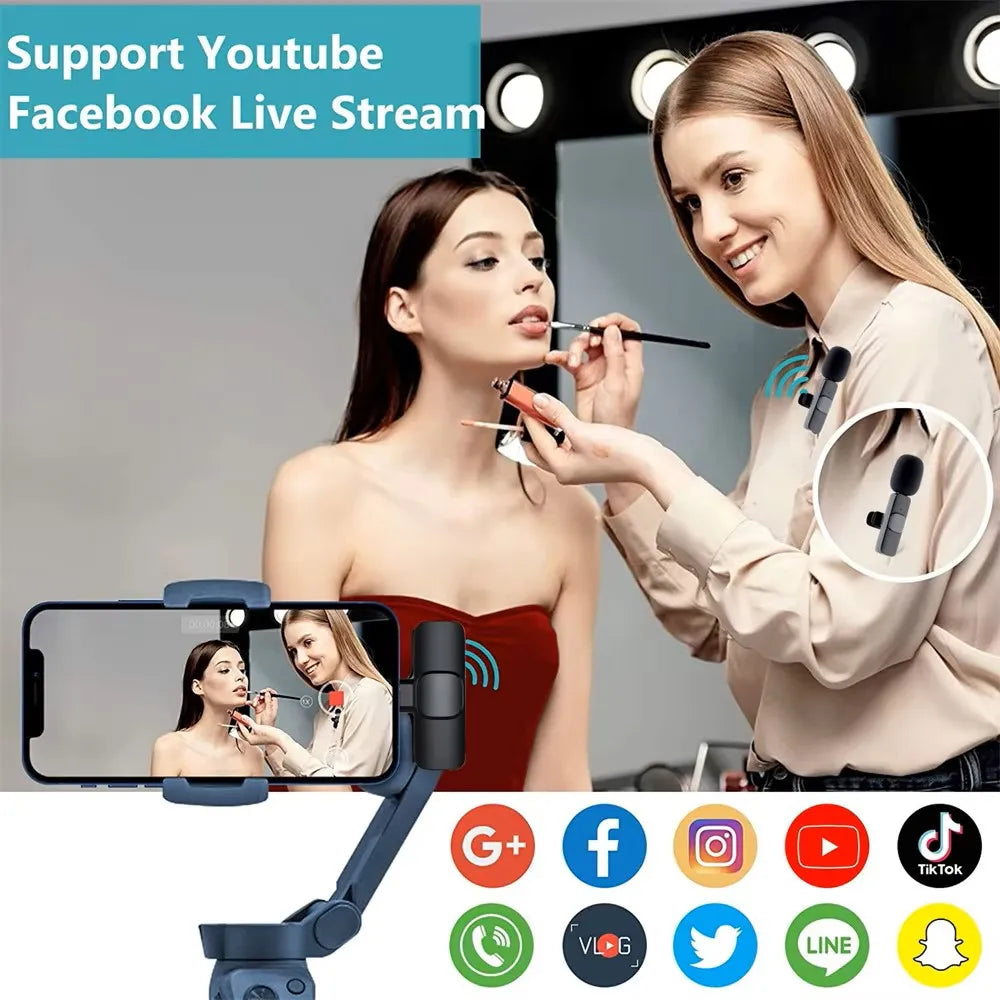 Mini micro Portable pour enregistrement Audio et vidéo, pour iPhone, Android