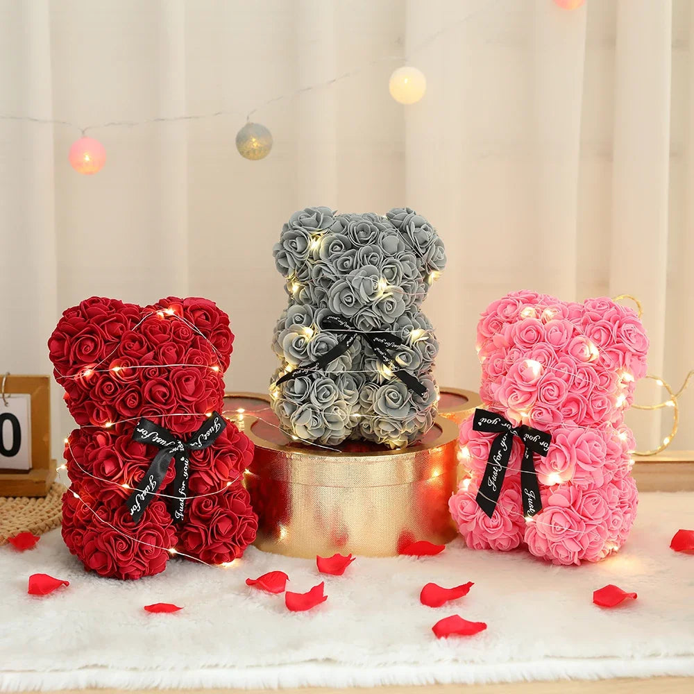 ours fleurs romantique cadeaux couple