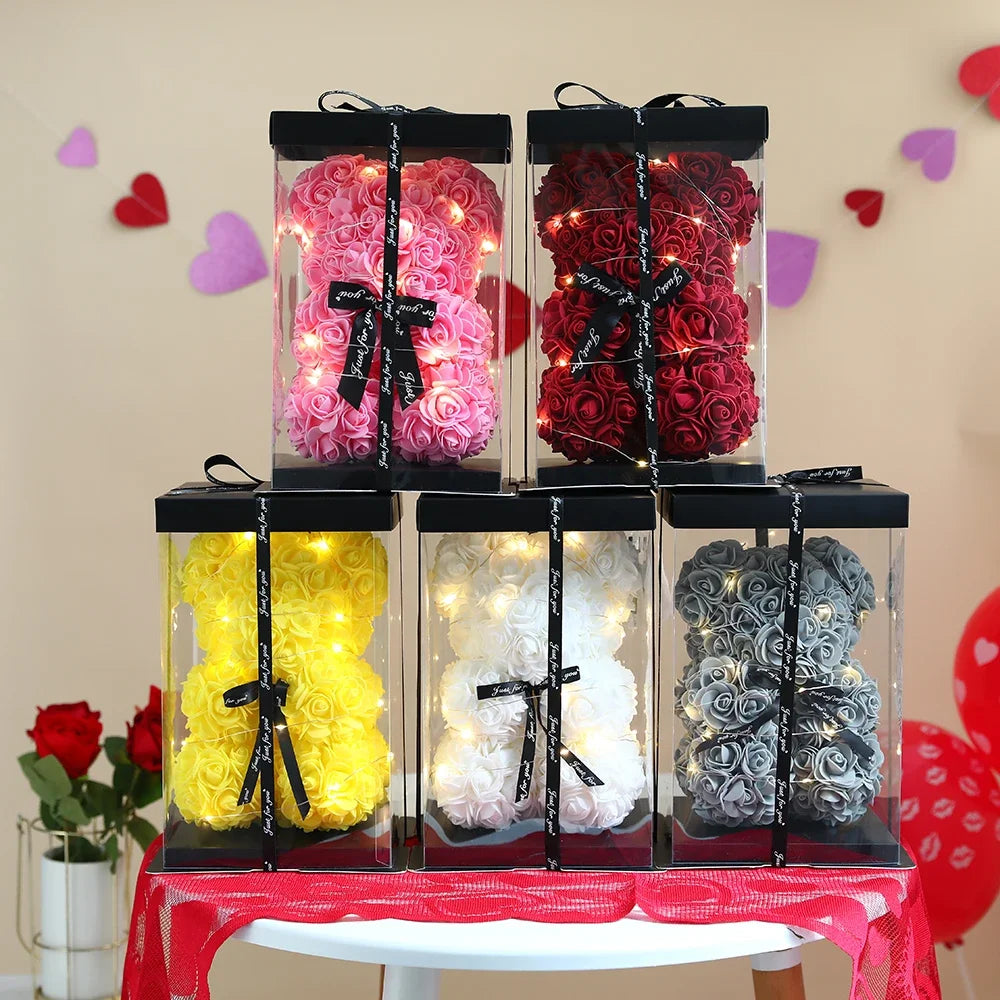 ours fleurs romantique cadeaux couple