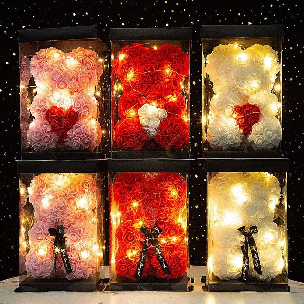 ours fleurs romantique cadeaux couple