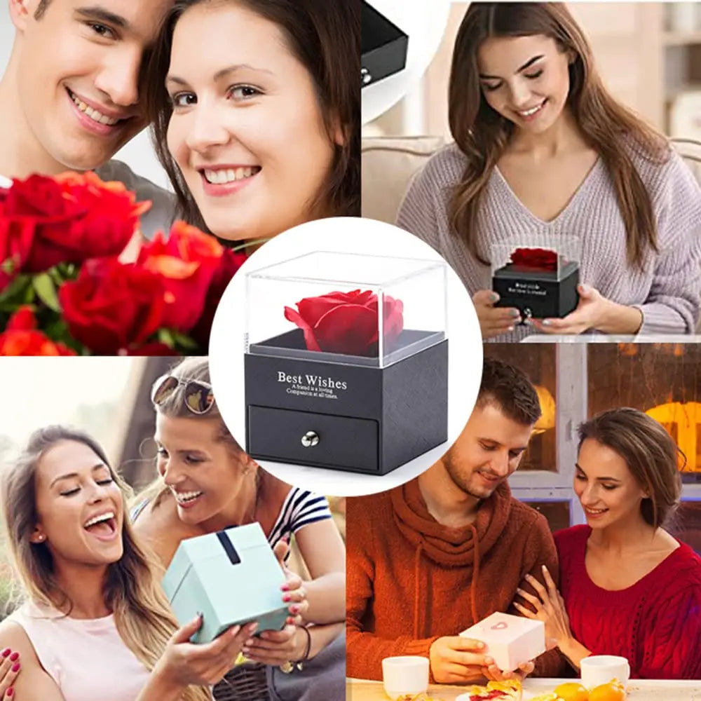 BOITE SURPRISE ROSE ETERNEL