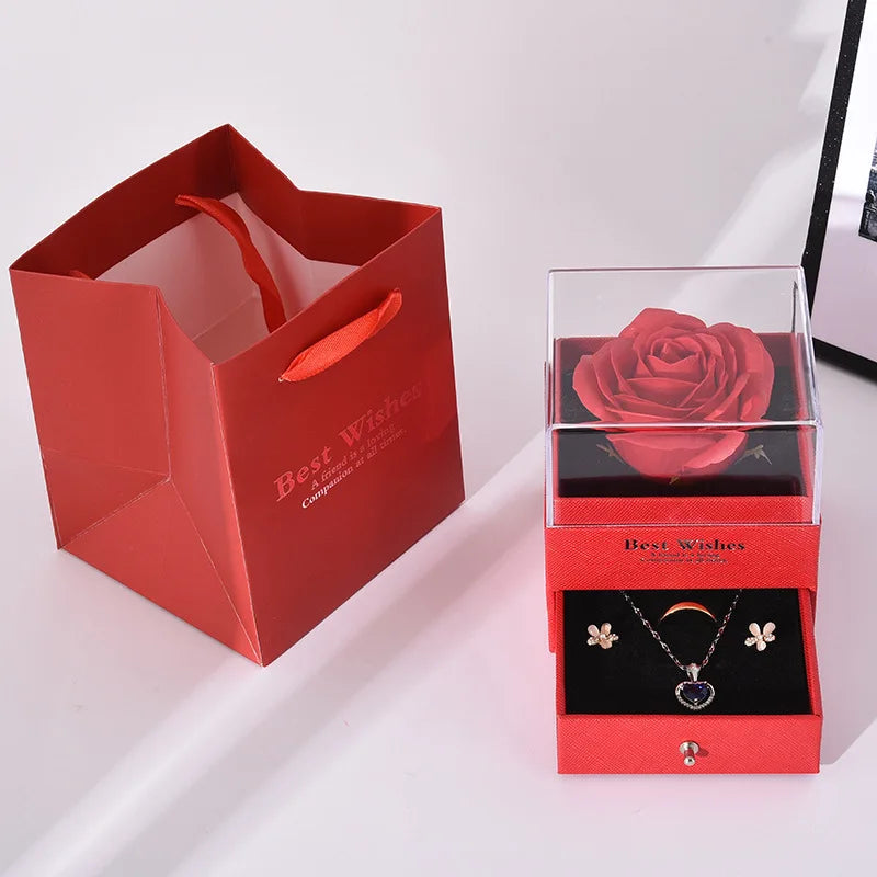 BOITE SURPRISE ROSE ETERNEL