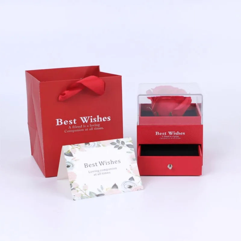 BOITE SURPRISE ROSE ETERNEL