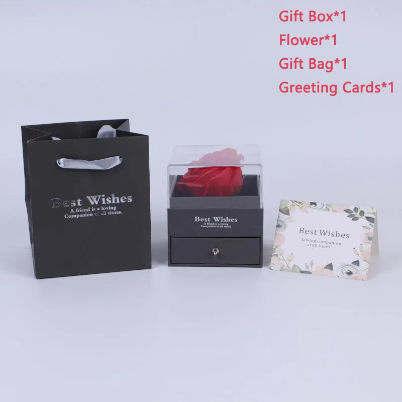 BOITE SURPRISE ROSE ETERNEL