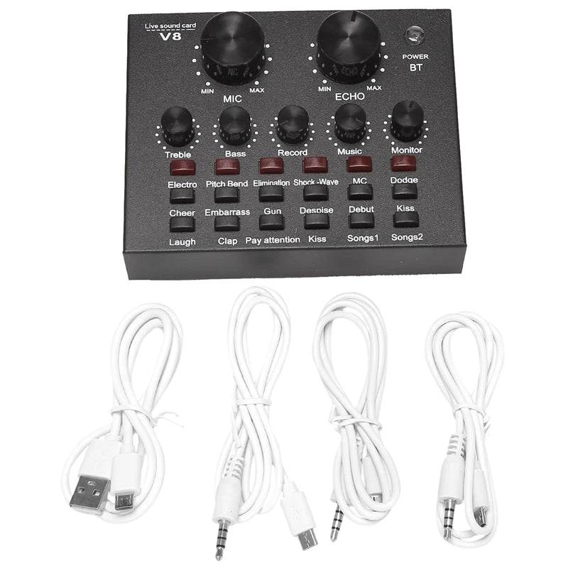 Usb Live Microphone Sound Card Bluetooth
