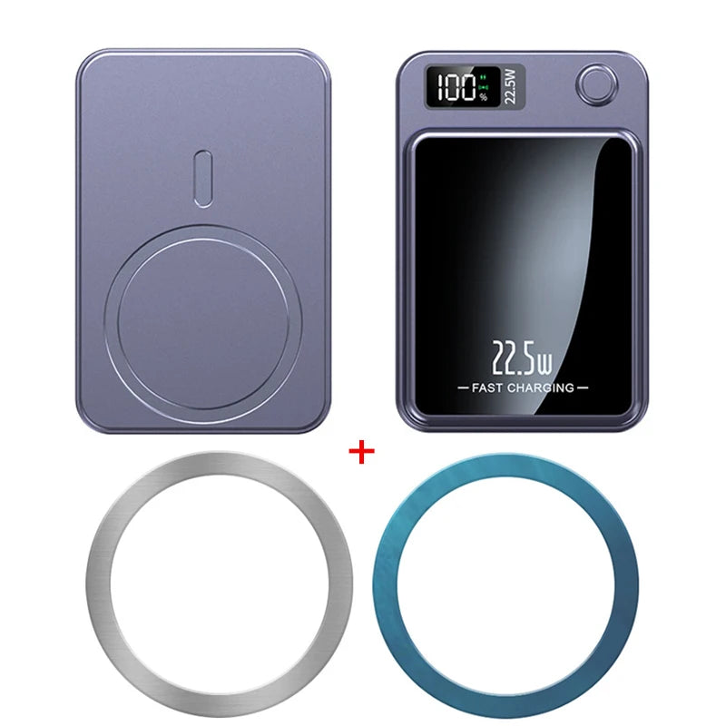batterie externe metal longue durée luxe, double fonction