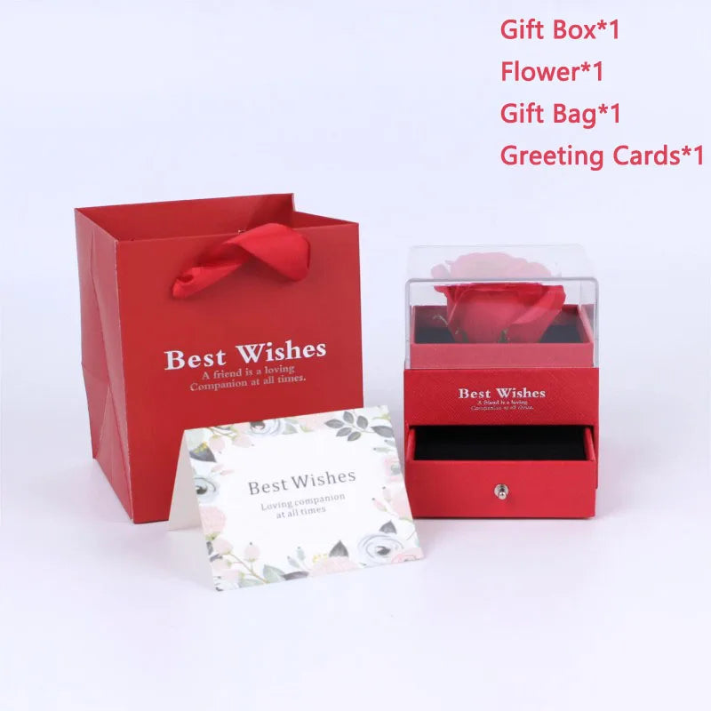 BOITE SURPRISE ROSE ETERNEL