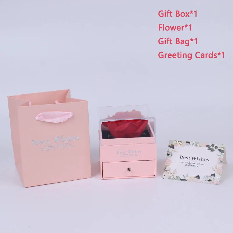 BOITE SURPRISE ROSE ETERNEL