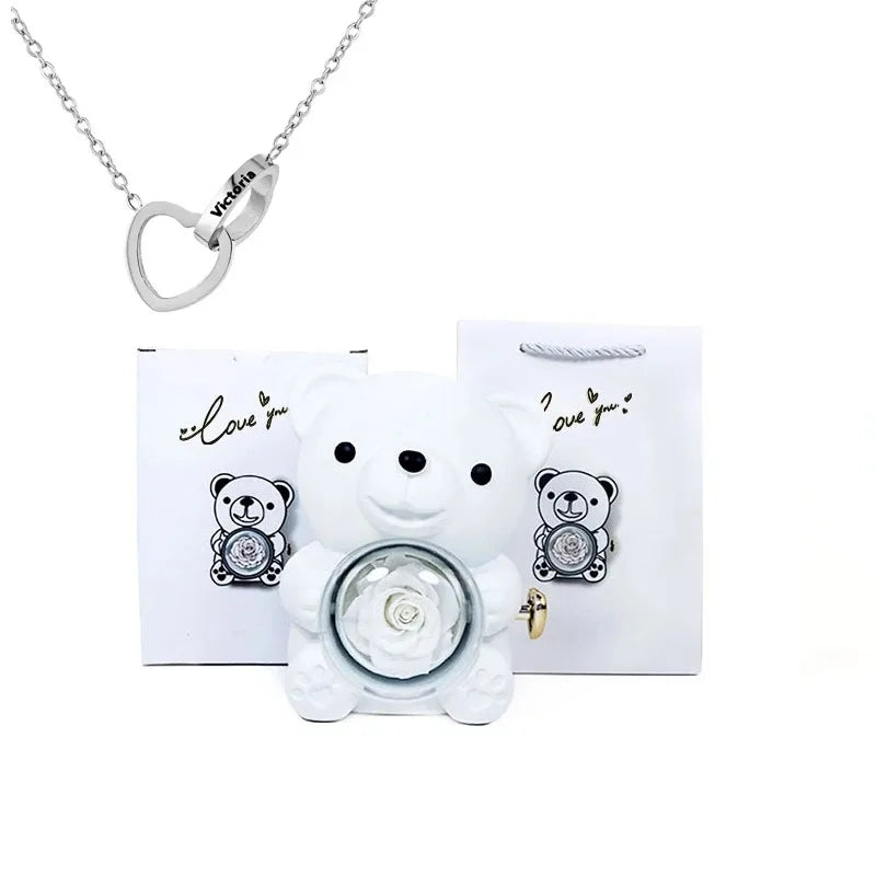 BOX SURPRISE OURSON ROSE ETERNEL