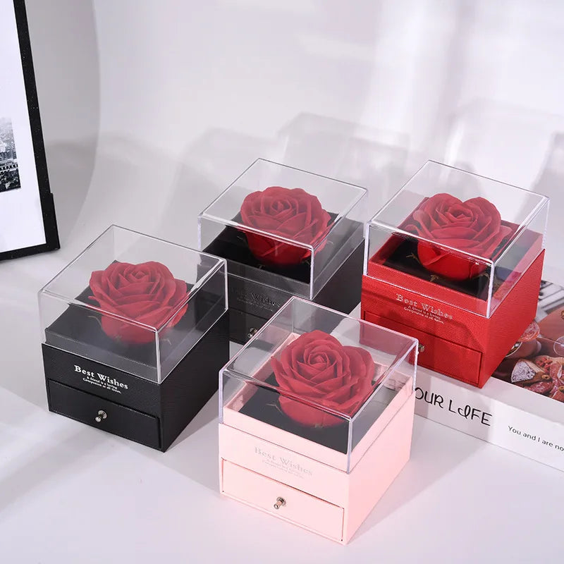 BOITE SURPRISE ROSE ETERNEL