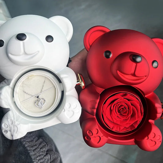 BOX SURPRISE OURSON ROSE ETERNEL
