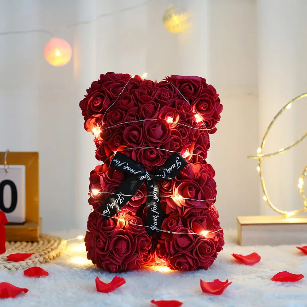 ours fleurs romantique cadeaux couple